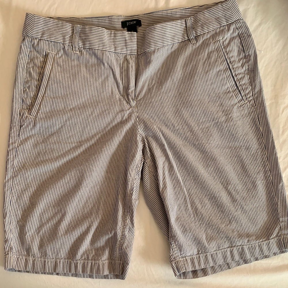 JCrew seersucker Bermuda shorts